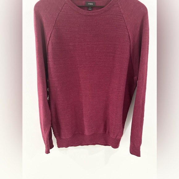 J. Crew Slim Men’s Pullover Burgundy Size Medium - Picture 4 of 6